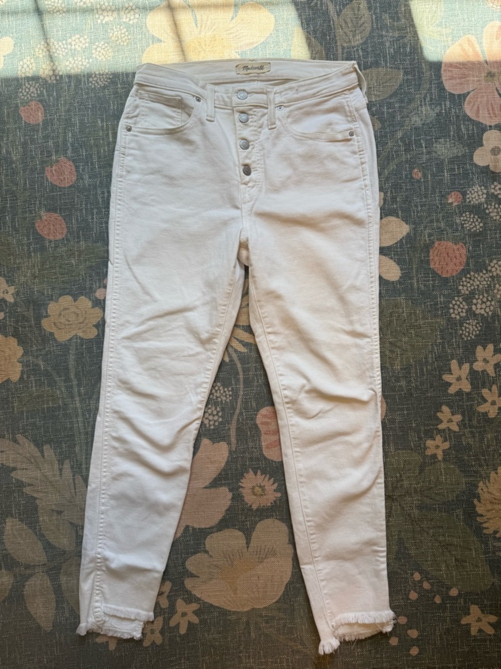 Madewell white skinny jeans